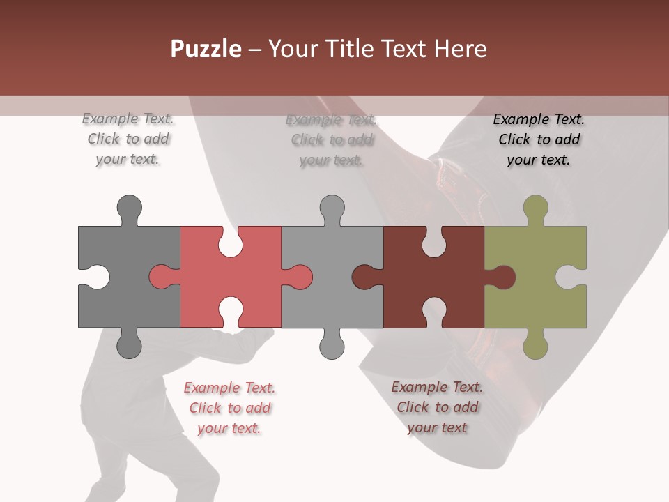 A Man In A Business Suit Kicking A Shoe PowerPoint Template