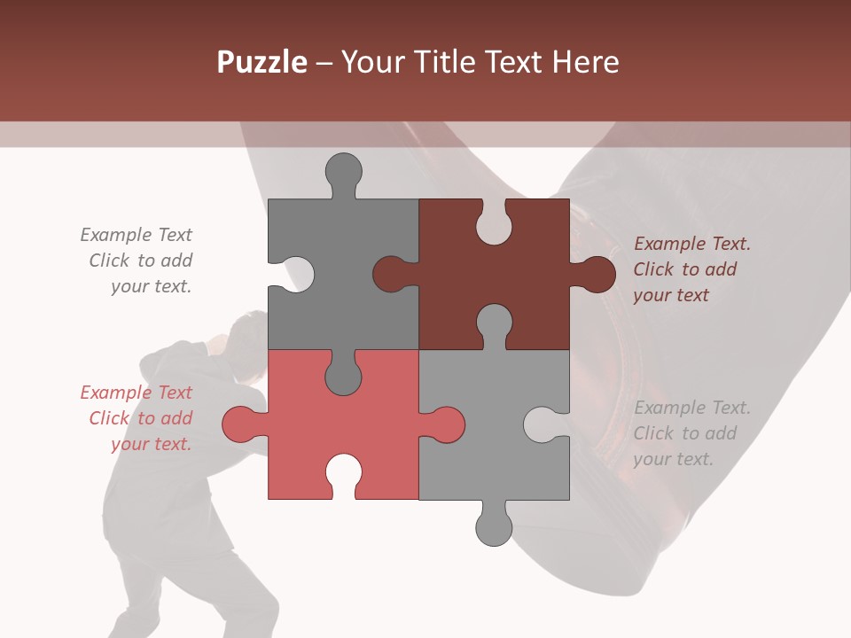 A Man In A Business Suit Kicking A Shoe PowerPoint Template