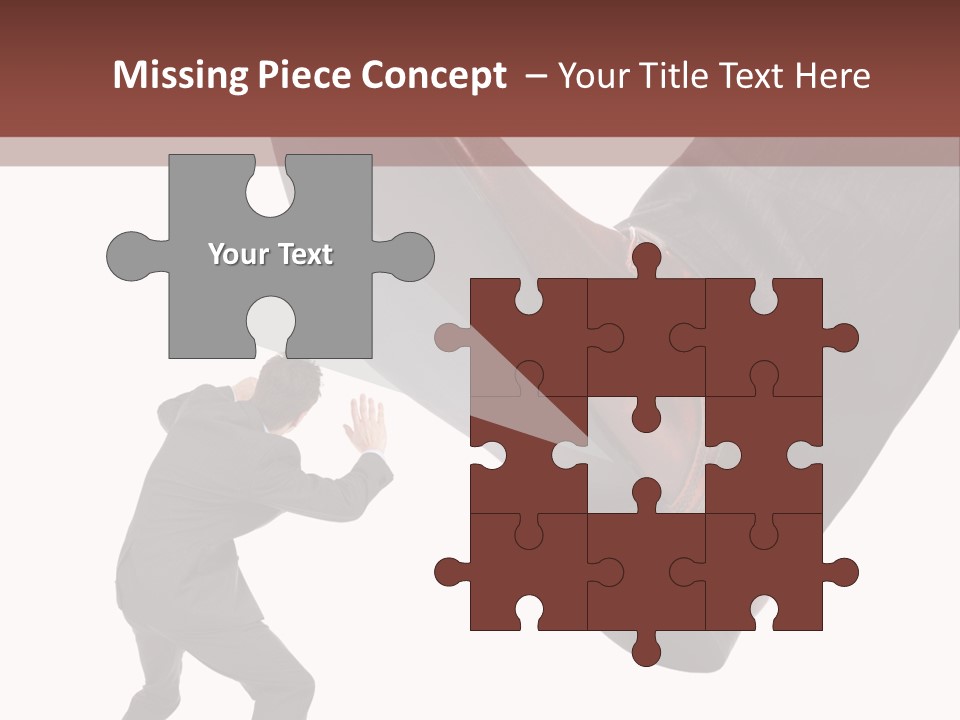 A Man In A Business Suit Kicking A Shoe PowerPoint Template