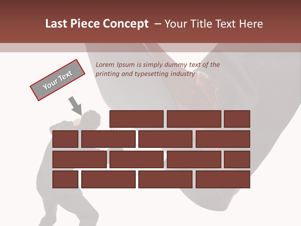 A Man In A Business Suit Kicking A Shoe PowerPoint Template