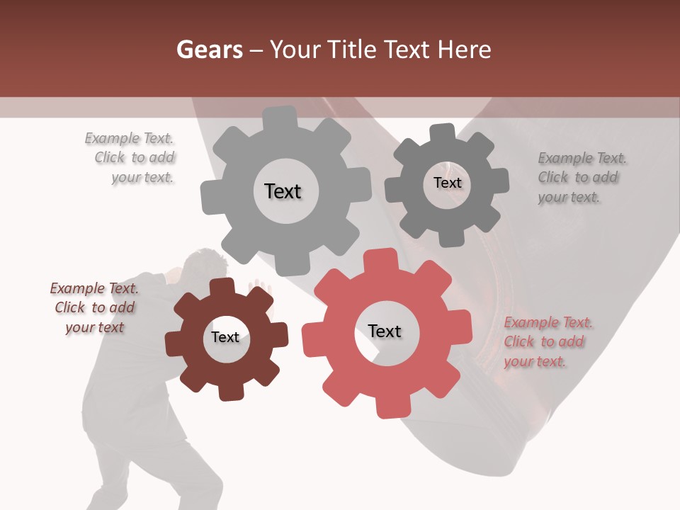 A Man In A Business Suit Kicking A Shoe PowerPoint Template