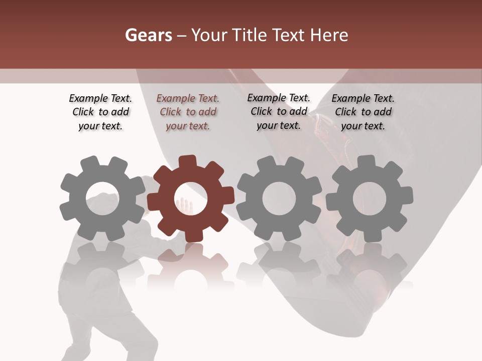 A Man In A Business Suit Kicking A Shoe PowerPoint Template