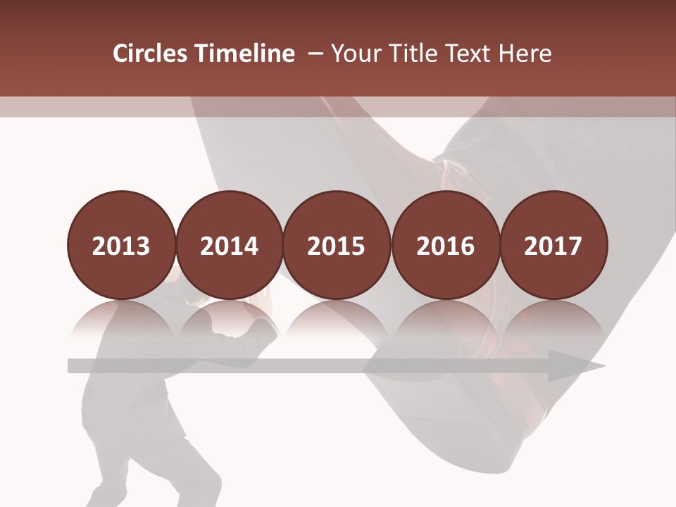 A Man In A Business Suit Kicking A Shoe PowerPoint Template