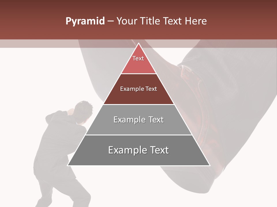 A Man In A Business Suit Kicking A Shoe PowerPoint Template