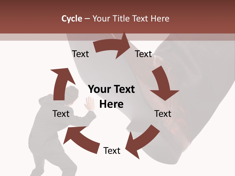 A Man In A Business Suit Kicking A Shoe PowerPoint Template