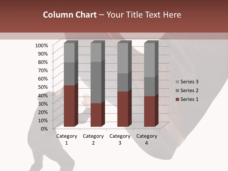 A Man In A Business Suit Kicking A Shoe PowerPoint Template