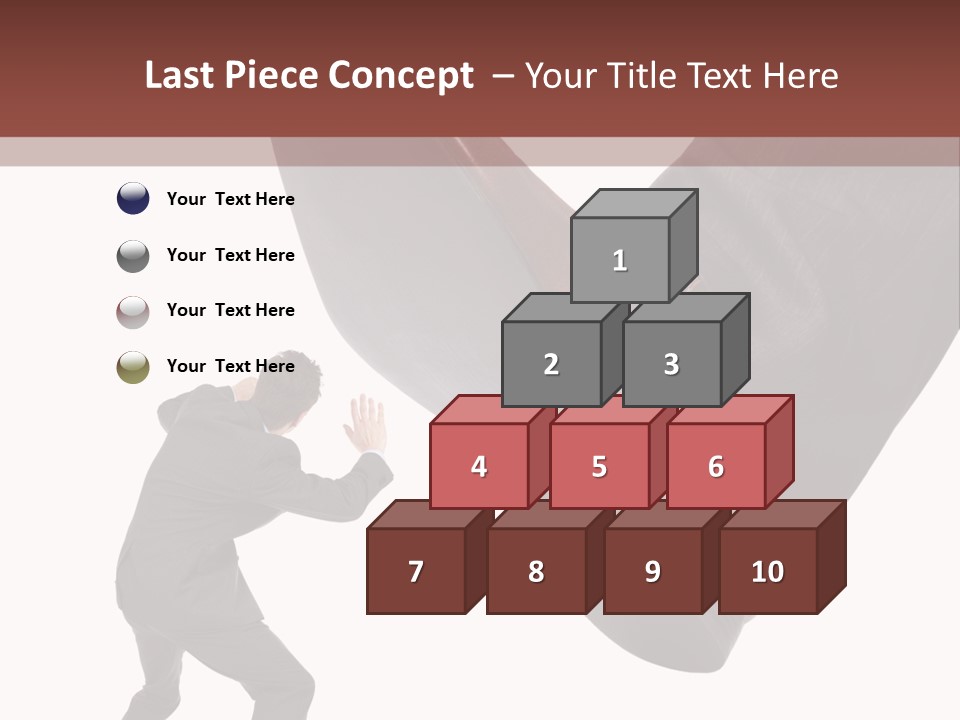 A Man In A Business Suit Kicking A Shoe PowerPoint Template