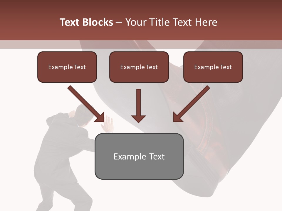A Man In A Business Suit Kicking A Shoe PowerPoint Template