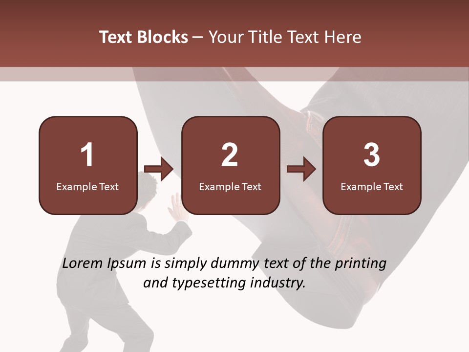 A Man In A Business Suit Kicking A Shoe PowerPoint Template