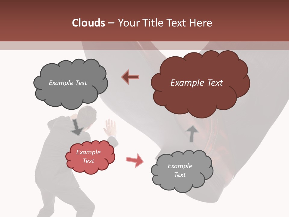 A Man In A Business Suit Kicking A Shoe PowerPoint Template