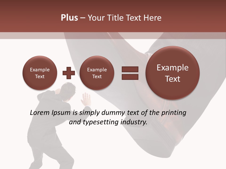 A Man In A Business Suit Kicking A Shoe PowerPoint Template