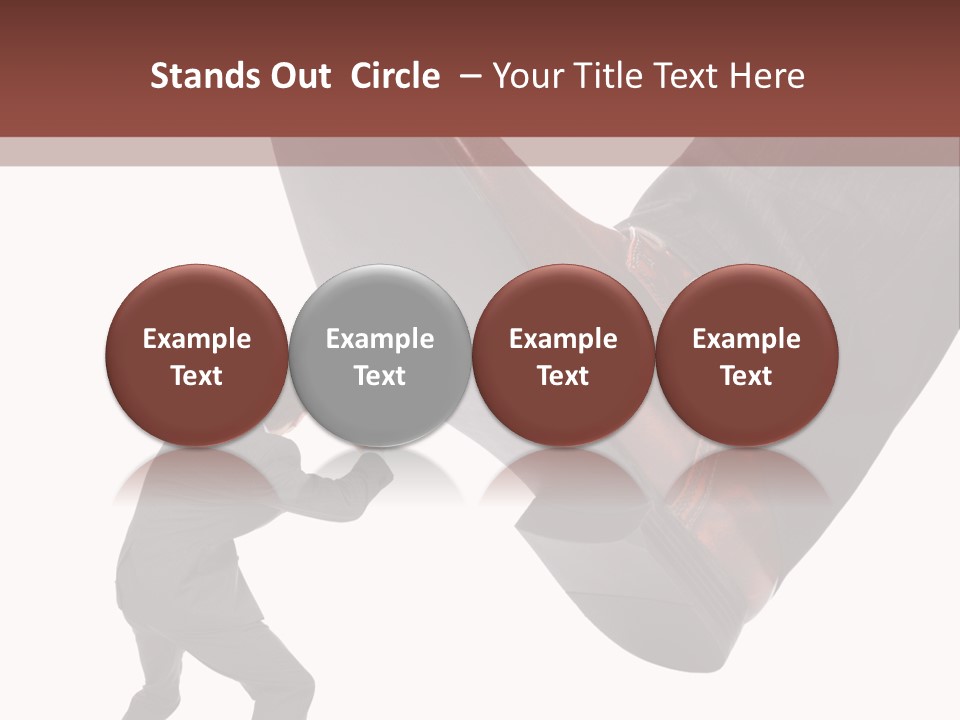 A Man In A Business Suit Kicking A Shoe PowerPoint Template