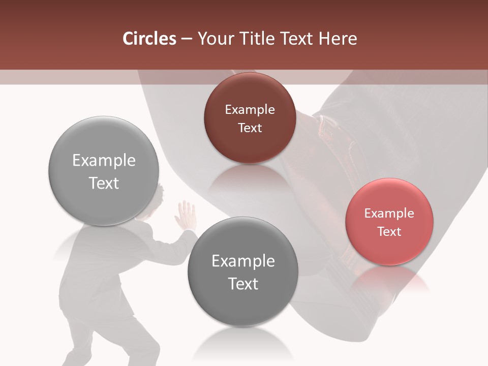 A Man In A Business Suit Kicking A Shoe PowerPoint Template