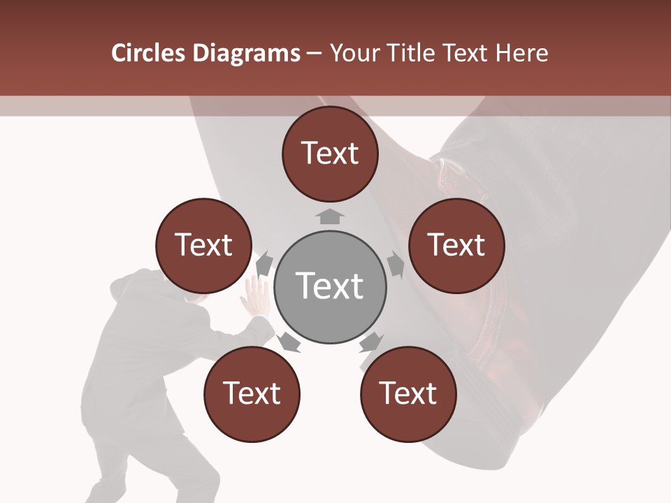 A Man In A Business Suit Kicking A Shoe PowerPoint Template