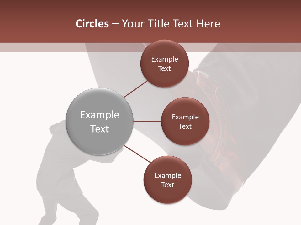 A Man In A Business Suit Kicking A Shoe PowerPoint Template