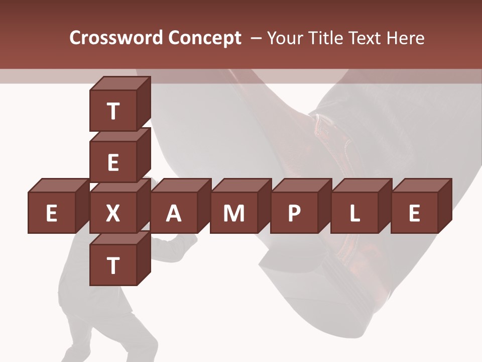 A Man In A Business Suit Kicking A Shoe PowerPoint Template