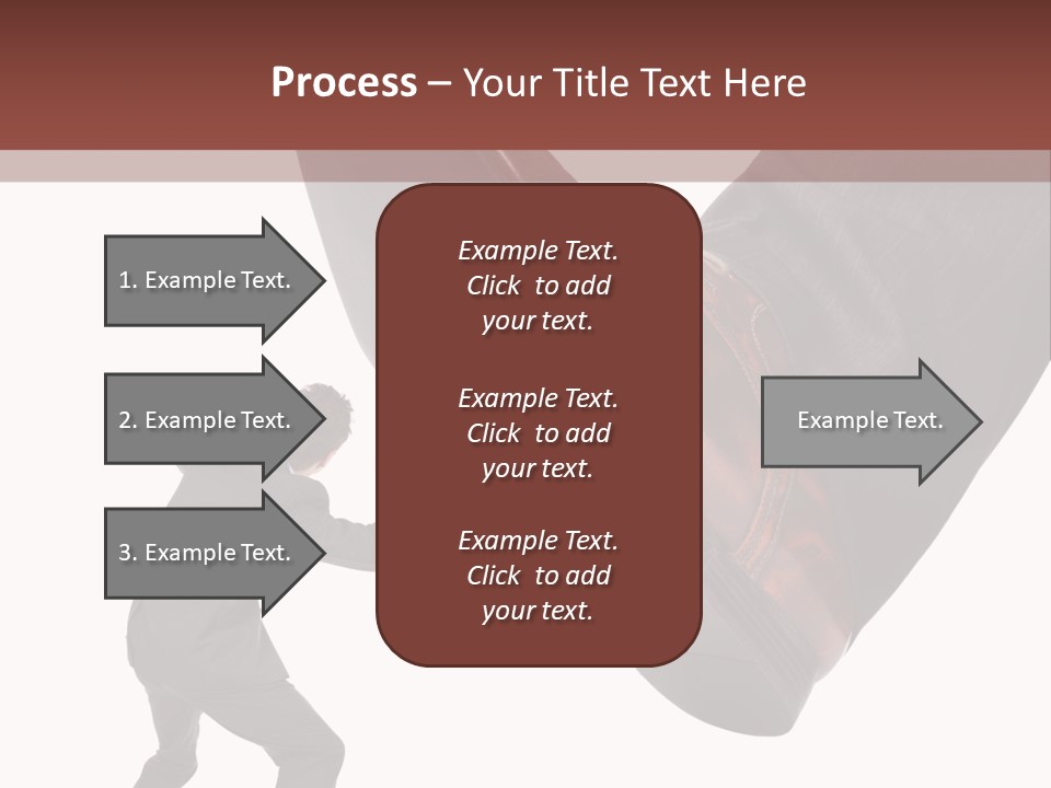 A Man In A Business Suit Kicking A Shoe PowerPoint Template