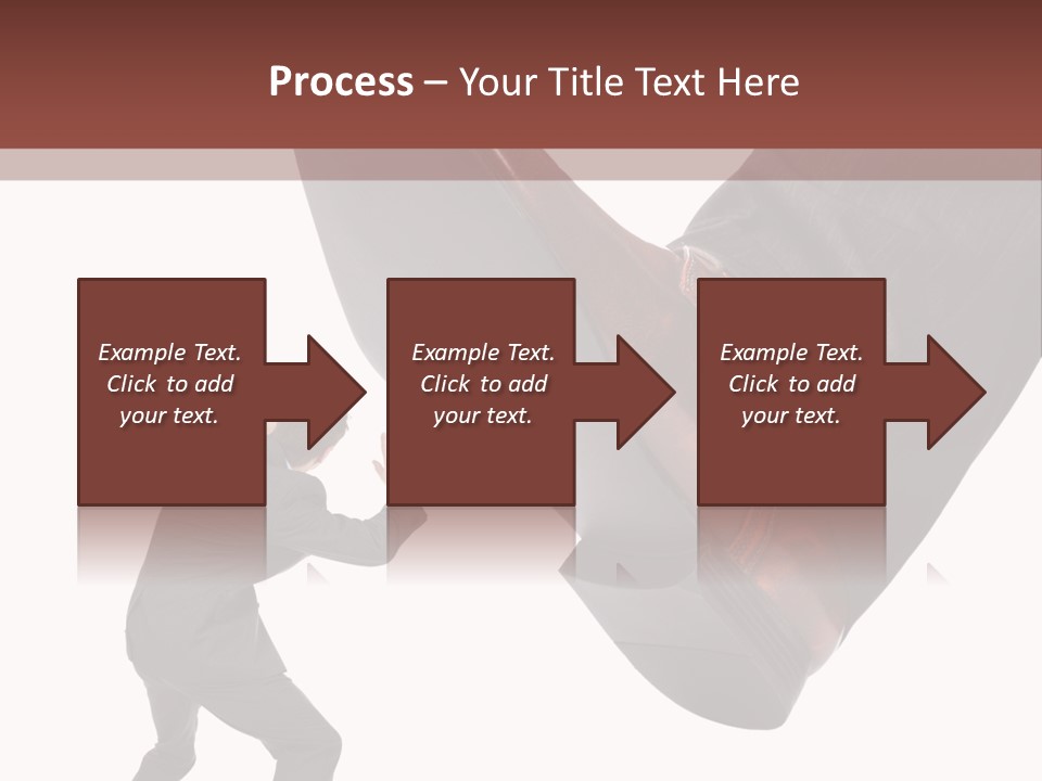 A Man In A Business Suit Kicking A Shoe PowerPoint Template