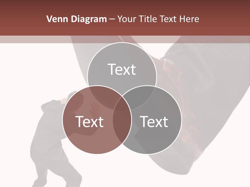 A Man In A Business Suit Kicking A Shoe PowerPoint Template