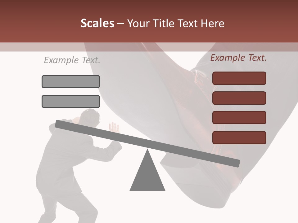 A Man In A Business Suit Kicking A Shoe PowerPoint Template