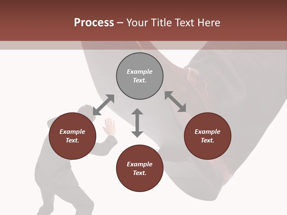 A Man In A Business Suit Kicking A Shoe PowerPoint Template