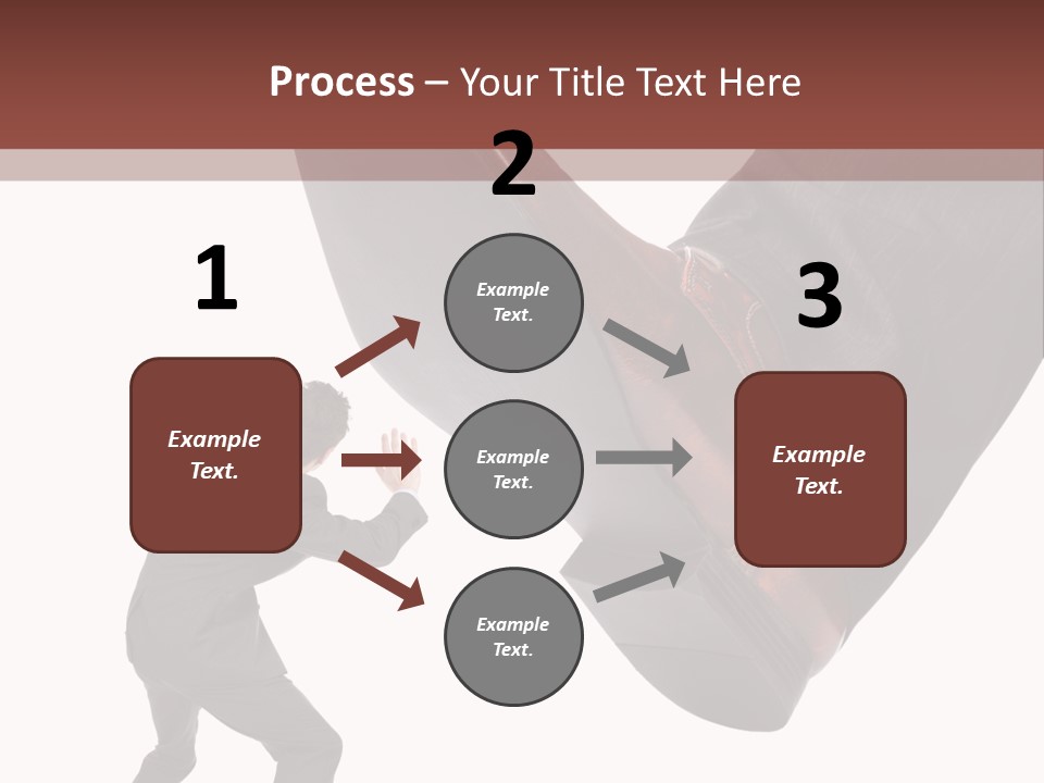 A Man In A Business Suit Kicking A Shoe PowerPoint Template