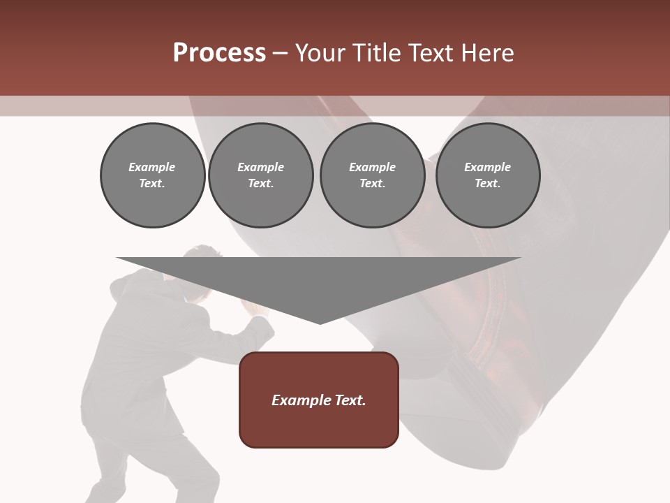 A Man In A Business Suit Kicking A Shoe PowerPoint Template