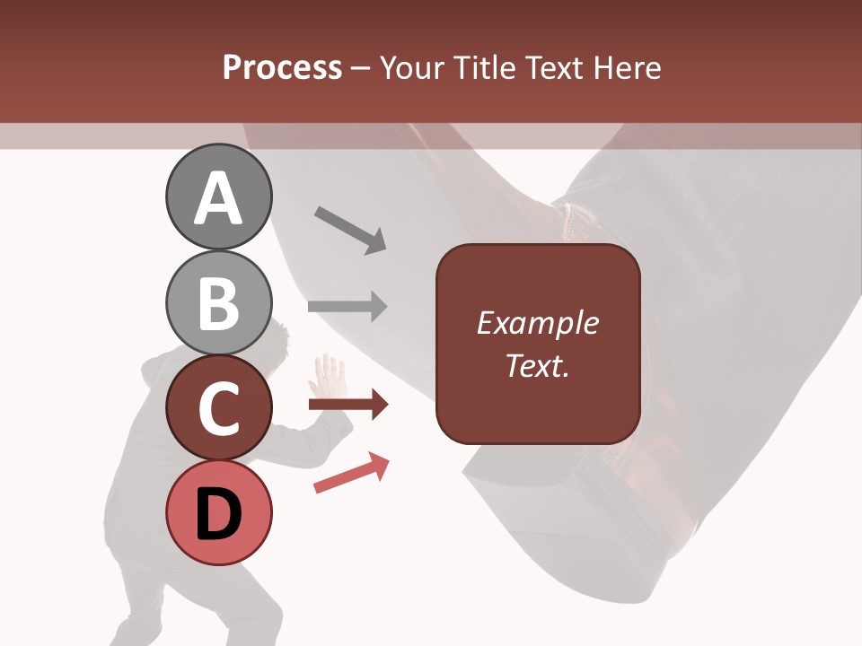 A Man In A Business Suit Kicking A Shoe PowerPoint Template