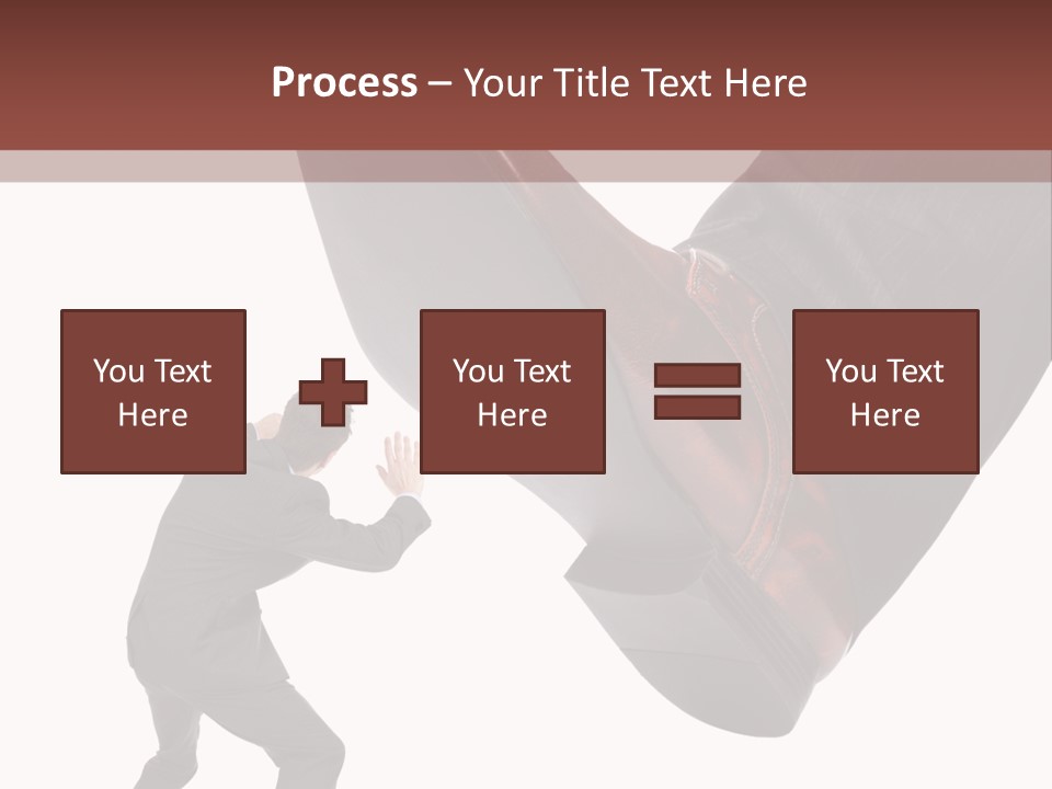 A Man In A Business Suit Kicking A Shoe PowerPoint Template