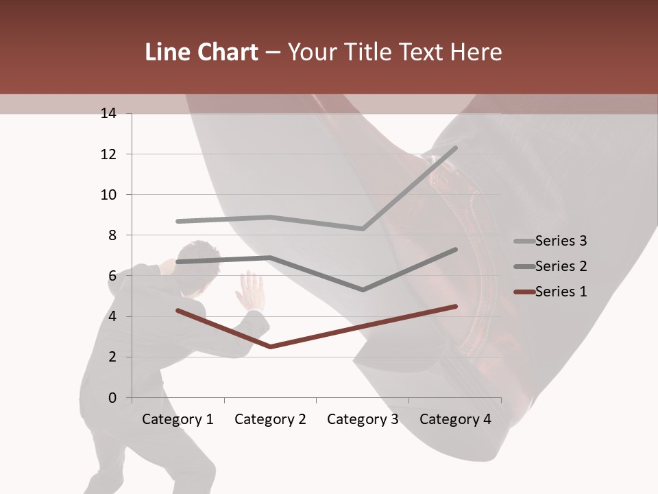 A Man In A Business Suit Kicking A Shoe PowerPoint Template