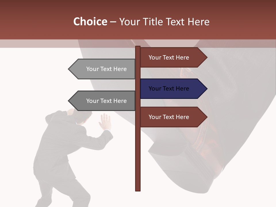 A Man In A Business Suit Kicking A Shoe PowerPoint Template