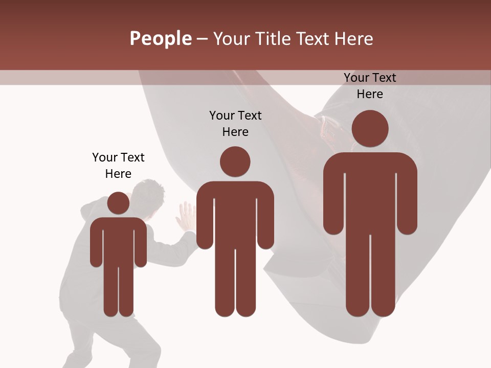 A Man In A Business Suit Kicking A Shoe PowerPoint Template