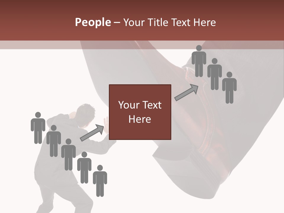 A Man In A Business Suit Kicking A Shoe PowerPoint Template