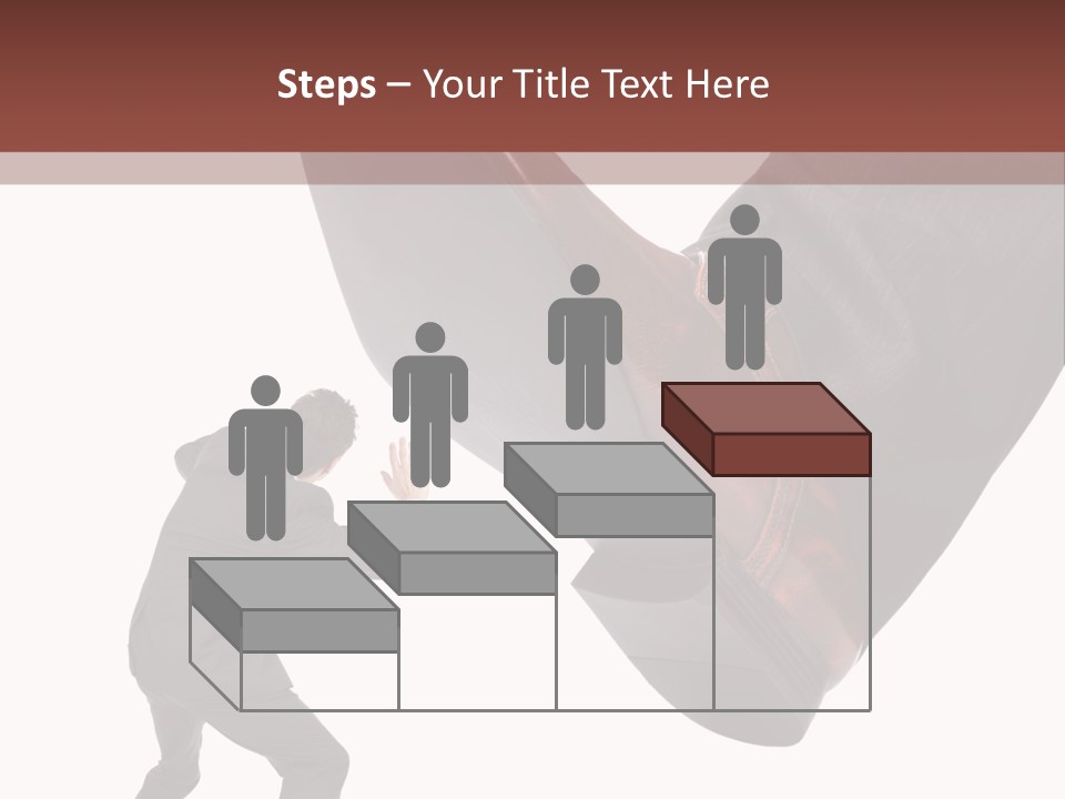 A Man In A Business Suit Kicking A Shoe PowerPoint Template