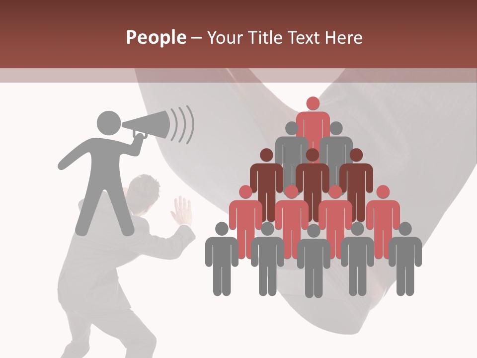 A Man In A Business Suit Kicking A Shoe PowerPoint Template