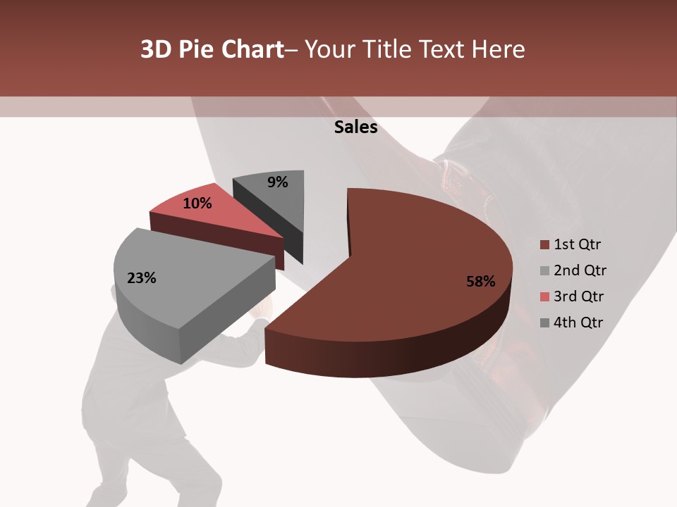 A Man In A Business Suit Kicking A Shoe PowerPoint Template