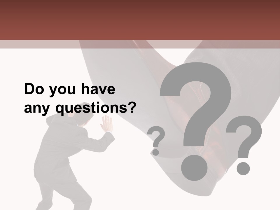 A Man In A Business Suit Kicking A Shoe PowerPoint Template