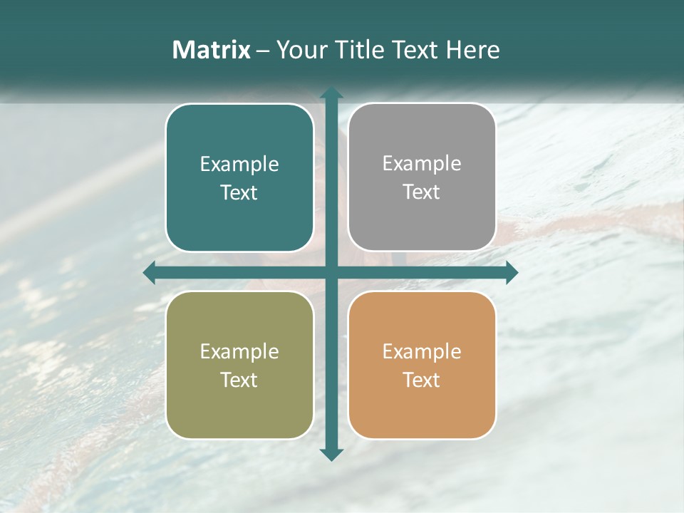 Woman In The Pool PowerPoint Template