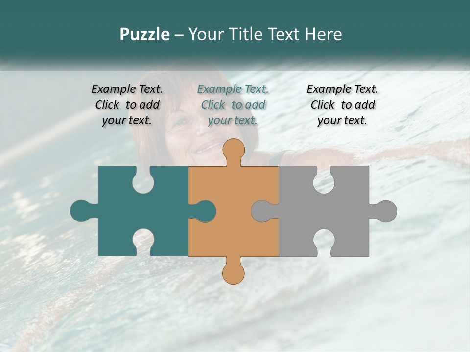 Woman In The Pool PowerPoint Template