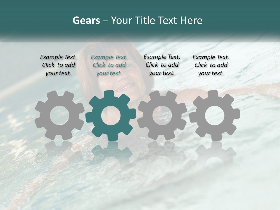 Woman In The Pool PowerPoint Template