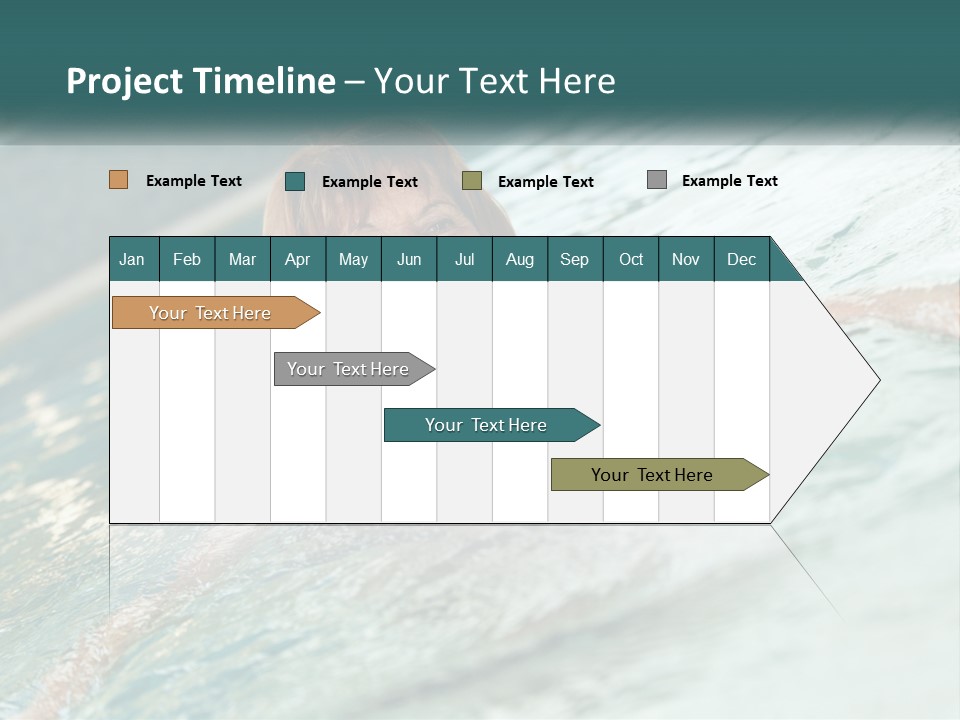 Woman In The Pool PowerPoint Template