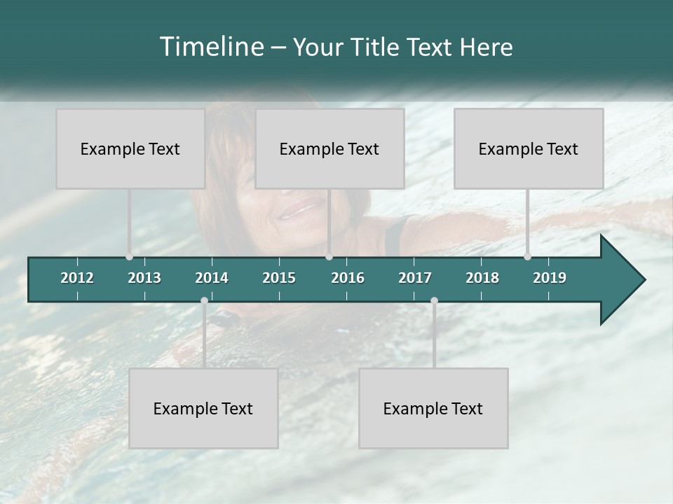 Woman In The Pool PowerPoint Template