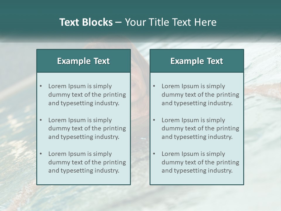 Woman In The Pool PowerPoint Template