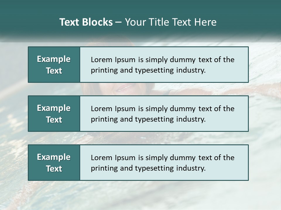 Woman In The Pool PowerPoint Template