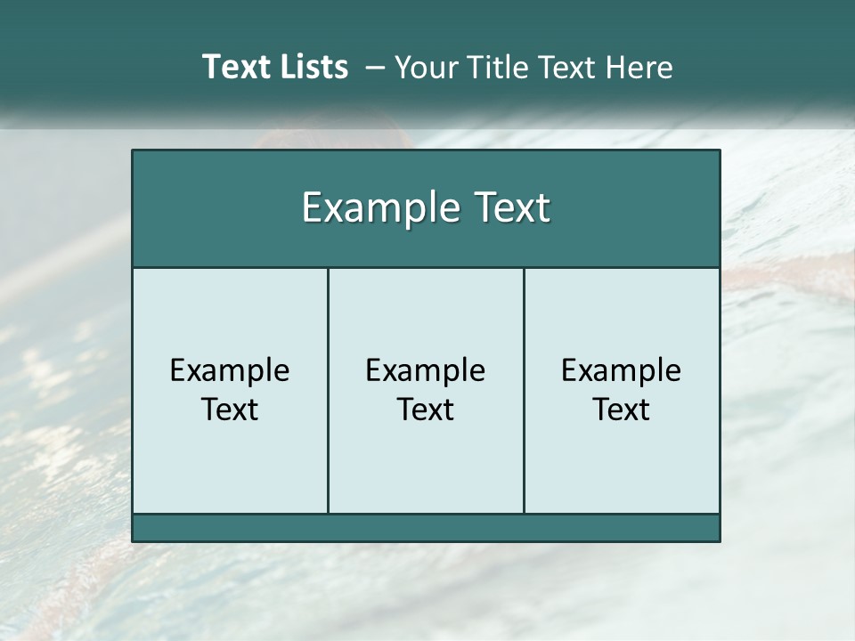 Woman In The Pool PowerPoint Template