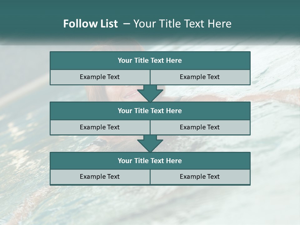 Woman In The Pool PowerPoint Template