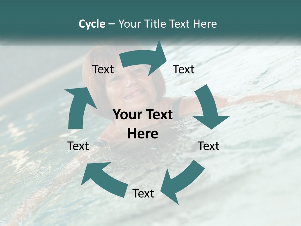 Woman In The Pool PowerPoint Template