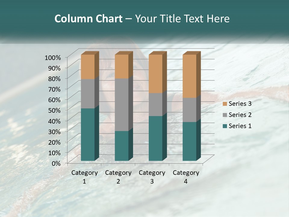 Woman In The Pool PowerPoint Template