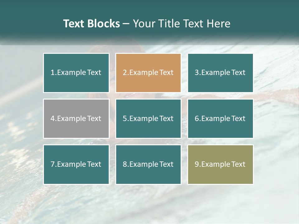 Woman In The Pool PowerPoint Template