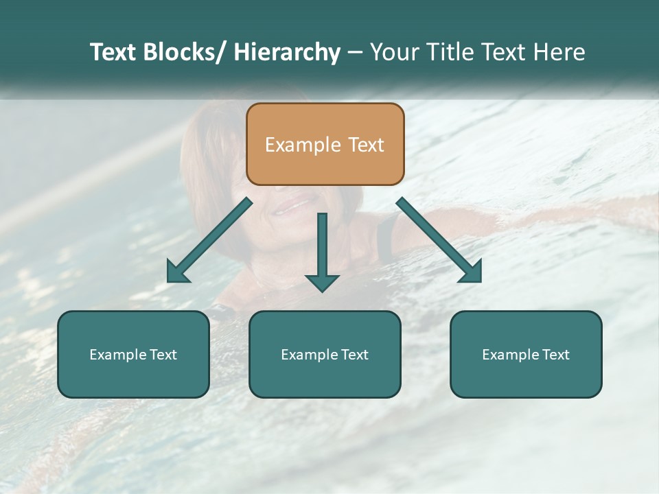 Woman In The Pool PowerPoint Template